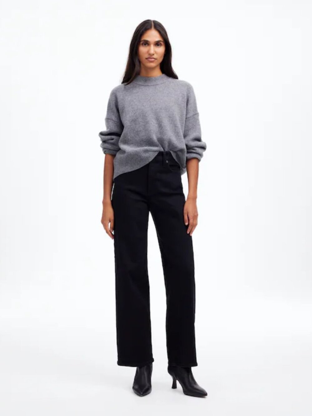 Madewell perfect black vintage wide leg jeans NWT